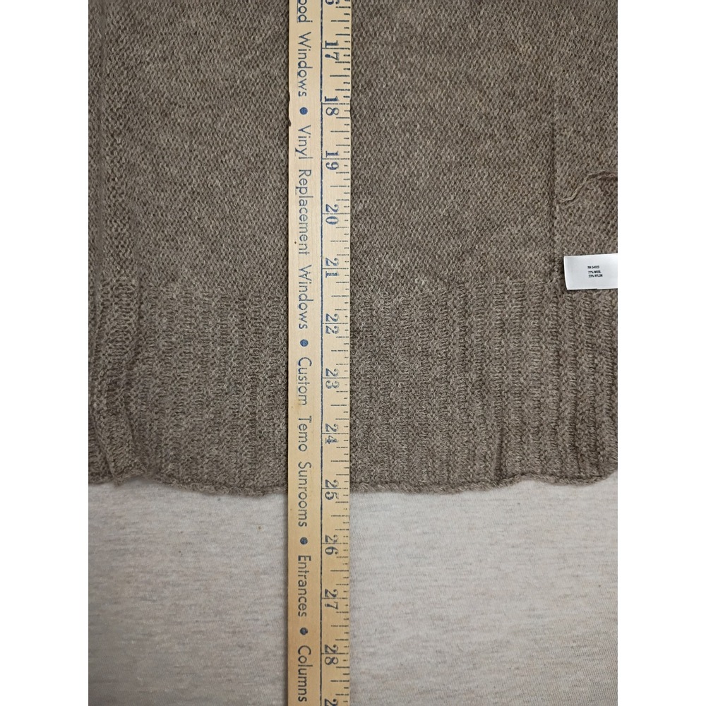 Gap Women Taupe Brown Wool Blend Sleeveless Draped Asymmetrical Cardigan Vest S - Picture 8 of 8